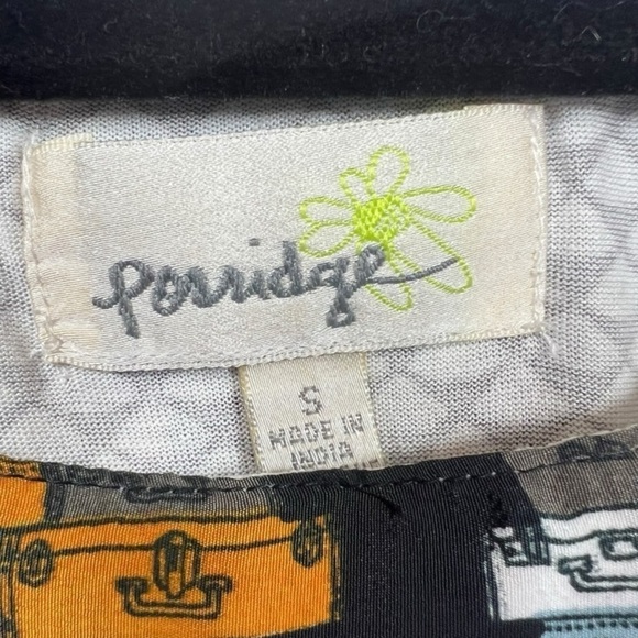 Anthropologie Porridge Suitcase Print Layered Split‎ Back Tank Top S - Picture 3 of 12